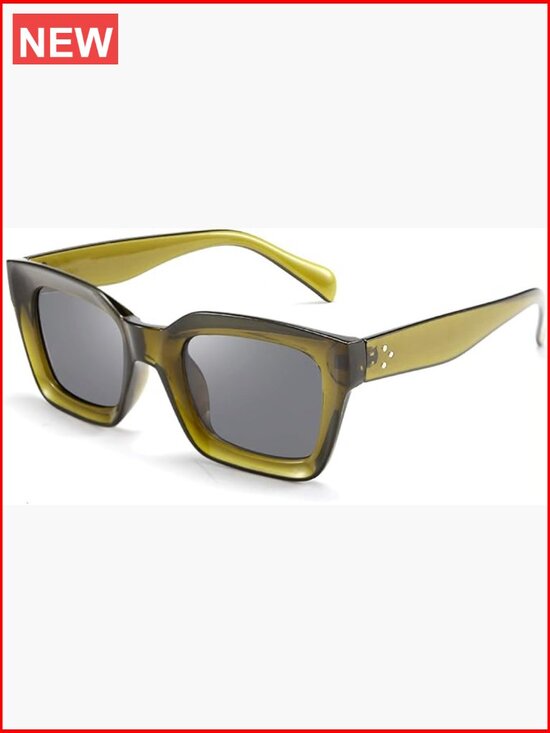 Classic Square Chunky Frame UV400 Non-Polarized Sunglasses main image 7
